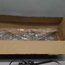 Industrial Pendant Lamp-5 Lights E26 Socket with Plug in Cord Rectangle Chandelier Wood Metal Kitchen Island Hanging Pendant Lighting Farmhouse Black Vintage Ceiling Lamp for Dinner Room-No Bulbs