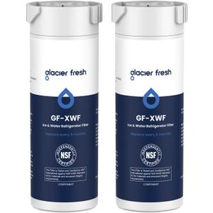 GLACIER FRESH XWF Replacement For GE XWF Refrigerator Water Filter Pack of 2 (Not XWFE)