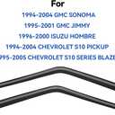 Window Visors Rain Guards for 1994-2004 Chevrolet S10/GMC Sonoma Regular/Extended Cab, Out-Channel Window Vent Wind Deflectors Visors Shades for 95-05 S10 Blazer/S15 Jimmy, 1996-2000 Isuzu Hombre