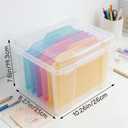 Greeting Card Storage & Organizer Box with 6 Removable Dividers for Holiday Birthday Get Well Cards Photos, Crafts, Scrapbooking, 4.25 x 5.5 inches