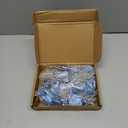 12 Pieces 5.7 Inch Christmas Poinsettia Flower Christmas Glitter Artificial Flower with Clips Xmas Tree Ornament for Wreath Garland Party Decor (Sky Blue)