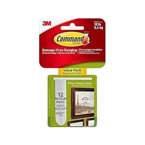 Command 2363829 Medium Picture Hanging Strip 12/Pack (17204-12ES)