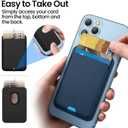 iLodn Magnetic Wallet Compatible with MagSafe for iPhone 17 16 15 14 13 12 Pro Max Air Plus Model, Mag 3 Safe Card Holder Stick on Accessories for Apple Cell Phone & Case, Black&Baby Pink