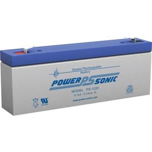 Power-Sonic Rechargeable Sealed Lead Acid Battery PS-1220 12V 2.5 AH @ 20-hr. 12V 2.2 AH 10-hr.