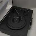 Vinyl Record Player 3-Speed Bluetooth Portable Suitcase Belt-Driven Record Player with 2 Built-in Stereo Speakers Vinyl Vintage Turntable Phonograph Records Player with RCA Line Out, AUX Out (Black)