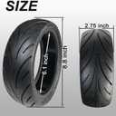 9.5x2.50 Scooter Tires, 9.5 Inch Tubeless Tire, Front Rear Wheel Replacement Scooter Tire, Self Repairing with Valve for NIU KQi3/Pro/Max Electric Scooter Accessories, Non-Slip, Shockproof (1 Pack)