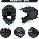 Youth Dirt Bike Helmets,MM605 Kids Full Face Motorcycle Helmet for Off-Road ATV UTV BMX Street Riding,Kids Motocross Helmet with Goggles Gloves,DOT Approved, L