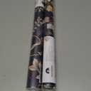 2 x Dimoon 78.7"x17.3" Vintage Wallpaper Boho Floral Peel and Stick Wallpaper Dark Black Gold Contact Paper Flower Removable Wall Paper Renter Friendly Stick on Kitchen Bathroom Self Adhesive Vinyl