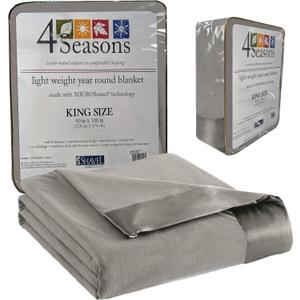 Thermee Micro Flannel King Size Blankets, Lightweight All Seasons Cozy Blanket, Throw Blankets for Home and Living Room, Comfy & Soft Blanket for Couch, Machine Wash, No Pilling - Slate Grey