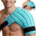 Shoulder Ice Pack Wrap, 2 Hours Long Lasting Rotator Cuff Cold Therapy Flexible Shoulder Ice Pack for Injuries Reusable, FSA Eligible, Cold Pack for Tendinitis, Surgery, Swelling