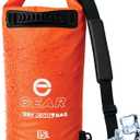 Enthusiast Gear Floating Cooler Bag Roll Top Insulated Dry Backpack  Leak Proof, Collapsible, Waterproof Cooler with Padded Shoulder Strap - Perfect for Kayaking Fishing Beach Hiking -15L (Orange)