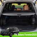 Cargo Cover for Subaru Forester 2025 Accessories Trunk Cover Rear Trunk Organizer Security Cover Shielding Shade, Black, SF2025