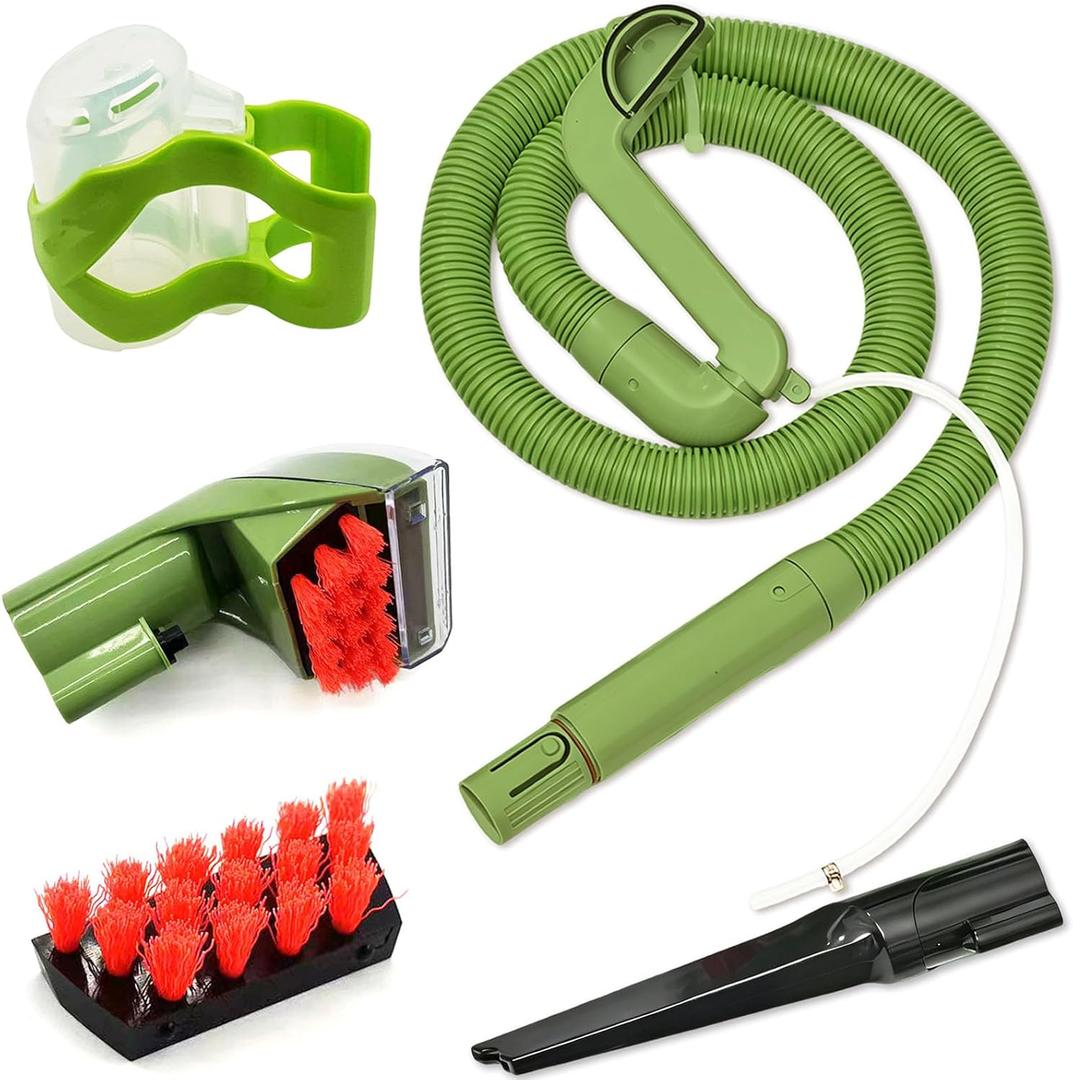 Upgraded Flexible Replacement Hose for Bissell Little-Green Upright &Portable Carpet Cleaners for 1400B 4075 3860 3353 2458 1400 Series With 3" Tough Stain Brush, brush, Self-Cleaning Tool, Crevice brush