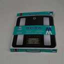 Weight Watchers Scales by Conair BathroomScale for Body Weight,Glass Digital Scale with Body Analysis Measures Body Fat, Body Water,BMI, & Bone Mass for 4 Users, Measures Weight up to 400 Lbs.in Black