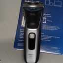 Philips Norelco Shaver 3900 Series, Wet and Dry Electric Shaver, P-Cap, Travel Pouch, Charging Stand, Storm Blue, Model S3341/92