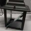 EDISHINE 2 Pack Outdoor Porch Light, Dusk to Dawn Exterior Lighting Fixtures, Modern Outdoor Wall Lights Fixture, Clear Water Ripple Glass, Anti-Rust Waterproof for Front Door Garage Patio, Black