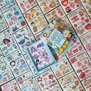 2 x 50 Sheets Cute Washi Paper Stickers Cartoon Animal Camping Picnic Food Toast DIY Art Craft Sticker for Book Planner Stationery Envelope Gift Box Scrapbook Journaling Bottle