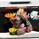 2.5 Gallon Fish Tank Small Aquarium Starter Kit with Hidden Filtration, 3 Color Light, Self Cleaning Nano Tank for Betta, Shrimp, Guppy, Angelfish (Black)