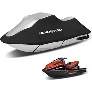 Jet Ski Cover Jetski Cover Compatible with Yamaha Seadoo, Trailerable Jet Ski Covers 2 3 Seater UV Resistant Waterproof Heavy Duty Jetski Covers with 2 Air Vents Suitable for PWC Lengths 115'' to 120"