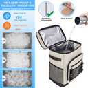 Hulongo Large Waterproof Insulated Cooler Backpack for Men & Women, Leak Proof Cooler Backpack for Camping, Beach, Fishing, Picnic, Travel, Outdoor, 30L, 48Cans