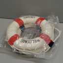 Vercraft 2 Pcs 12" Welcome Aboard Life Ring Large Life Preserver Ring Decorative Nautical Party Decorations Cruise Ship Decorations Lifebuoy Wall Hanging Decor for Home Wall Window, Red and Blue