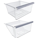 2 PACK W11162443 Refrigerator Crisper Drawer Fit Whirlpool WRS325SDHZ New