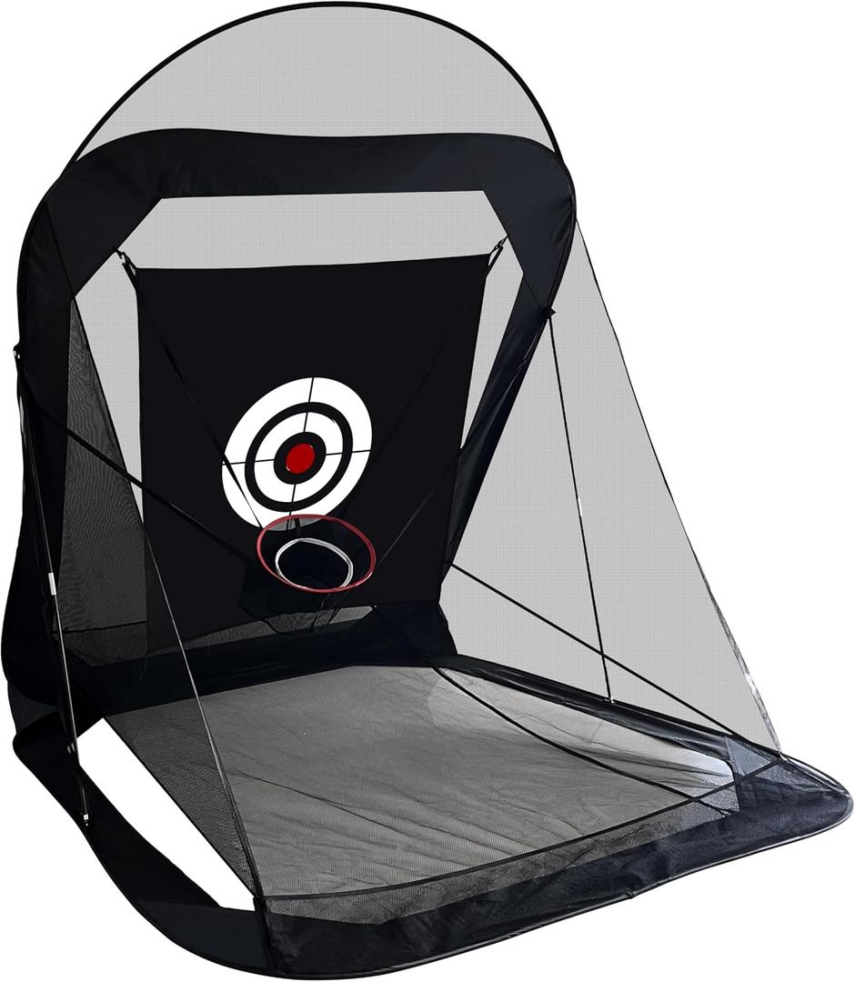 Easyset Golf Net – with Automatic Ball Return System, Collapsible Hitting Nets with Target Sheet for Backyard, Outdoor & Indoor Training 9' X 7'