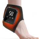 Cordless Ankle Massager with Heat,Electric Heating Pad for Ankle Pain Relief &Circulation,Rechargeable Heated Foot Brace Wrap, 3 Vibration and Heating Modes, Auto Shut Off