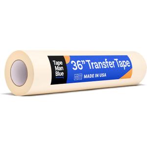 Paper Transfer Tape for Vinyl, 36 inch x 300 feet, Medium-High Tack Application Tape with Layflat Adhesive for Vinyl Letters, Decals, and Graphics
