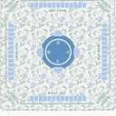 Blue Hydrangea Floral Mahjong Mat 31.5 x 31.5 in, Grandmillennial Cottagecore Blue Flower Anti Slip and Noise Reduction Game Table Cover for Mahjong Dominoes Card Board Tile Games