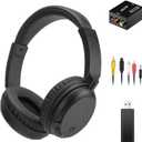 Wireless Headphones for TV, Bluetooth5.3 Over Ear Headphone with RM Radio Function, Lightweight Wireless TV Headset for Seniors, 30Hrs Playtime, No Audio Delay Blutooth Headsets for TV,Phone,Computer