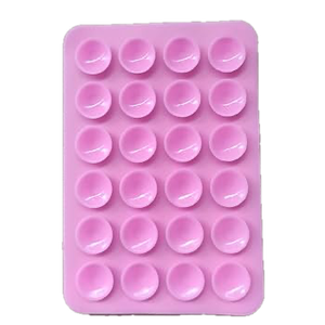 Pack of 2 Silicone Suction Cup Phone Cases Strong Grip Stand with Adhesive Holder Non-Slip Hands Free for All Mobile Phones (Pink)