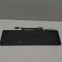 TECKNET Wired Keyboard,Silent USB Keyboard for Office,Spill-Resistant,Slim Full-Size Membrane Layout,Plug and Play for PC/Laptop/Mac-RGB Backlit