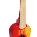 Hape Kid's Wooden Toy Ukulele, Red, L: 21.9, W: 8.1, H: 3 inch