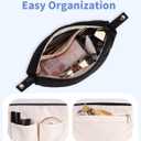 Ceneda Puffy Padded Makeup Bag Travel Toiletry Bag Quilted Makeup Pouch Organizer Bag Cosmetic Bag for Women (Black)