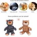 MAXBECK Dog Companion for Heavy Chewers- Indestructible Robust Bear Dog Toy, Resistant Squeaky Dog Toys for Heavy Chewers, Unbreakable Stuffed Plush Dog Toys for Aggressive Chewers (C-Navy+Oak)