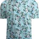 Damipow Boys Golf Shirt Moisture Wicking Youth Polo Shirts Quick Dry Kid Collared Shirt (10 Years, Xmas Light Blue Candy)