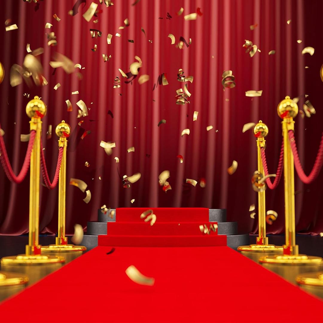 4ftx20ft Red Carpet Runner, 450GSM Extra Thick Non-Slip TPR Rubber, Indoor/Outdoor Carpet for Hollywood&Oscars Runway, Weddings, Proms, Award Ceremonies,Home Parties,Easy to Clean & Reusable, 4x20 Ft