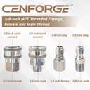 Pressure Washer Quick Connect, 3/8 Inch Quick Connect Pressure Washer Fittings, Stainless Steel, 8-PC, Female and Male Thread