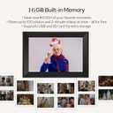 Uhale Digital Picture Frame 10.1 inch IPS Touch Screen Digital Photo Frame WiFi EnabledWall MountableAuto-Rotate Send Best Wishes via Uhale App-for FamiliesFriends or Grandparents Gift