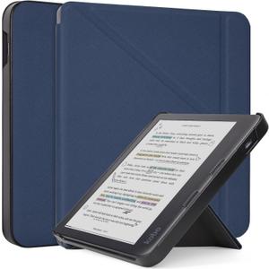 Caweet Case for Kobo Libra Colour 7 Inch 2024 Release, Premium PU Leather Origami Stand Protective Sleeve Cover with Auto Wake/Sleep Feature, Blue
