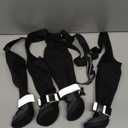 Waterproof Dog Suspender Boots, Reflective Anti-Slip Dog Shoes with Adjustable Straps for Small Medium Large Dogs, Stay-On Dogs Paw Protector Leggings for Outdoor Walking, Rain & Snow Hiking (Black,S)