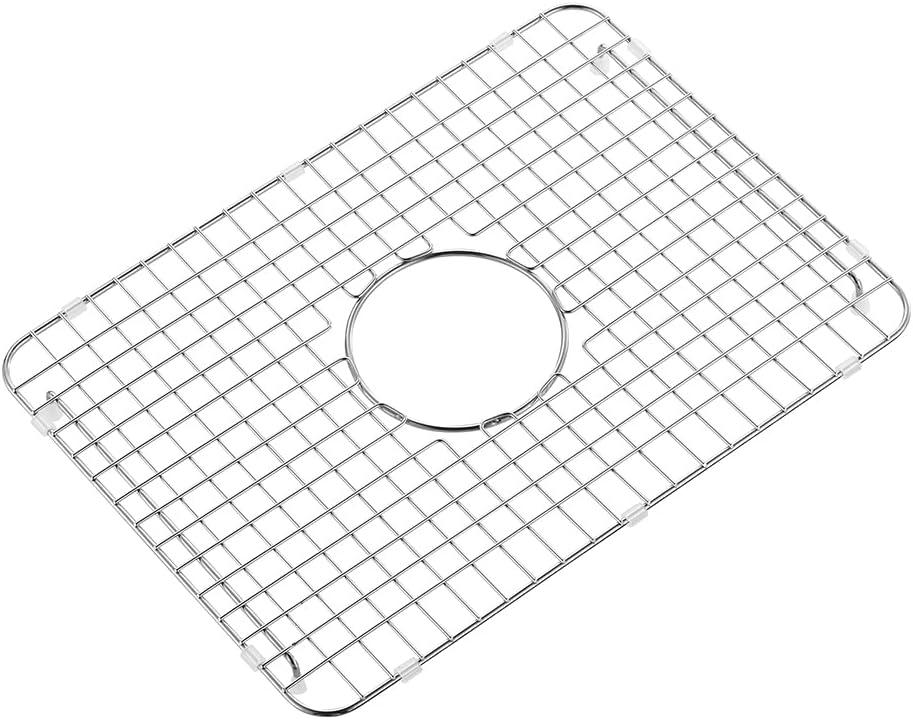 18.2 in. x 13.2 in. Centre Drain Sink Protector with Supersoft Silicone Feet in 304 Grade Stainless Steel