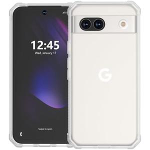 ANNSD for Google Pixel 8A Case,Magnetic Shockproof with Translucent Protective Cover,Slim full body Drop Protection for Wireless Charging(Matte Clear)