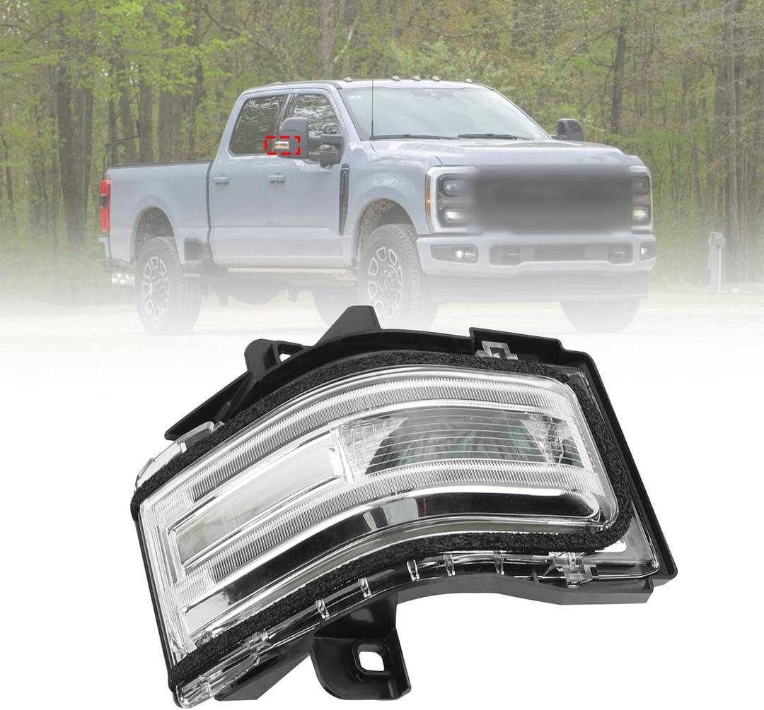 Right Passenger Side Door Mirror Turn Signal Light Compatible With Ford F150 2015-2023, F250 F350 2017-2025, F450 2017-2024 Mirror Signal Lens Lamp without Spot Replaces# HC3Z13B375A