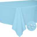 BYDOLL Table Cloth Blue 60x120 Inch Tablecloth for 6 Foot Rectangle Tables Outdoor Washable Wrinkle Free and Spillproof Polyester Tablecloth for Festival Camping Picnic Party Cover