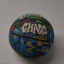 AND1 Chaos Rubber Basketball: Official Regulation Size 7 (29.5 inches) Rubber Basketball - Deep Channel Construction Streetball, Made for Indoor Outdoor, Green/Aqua