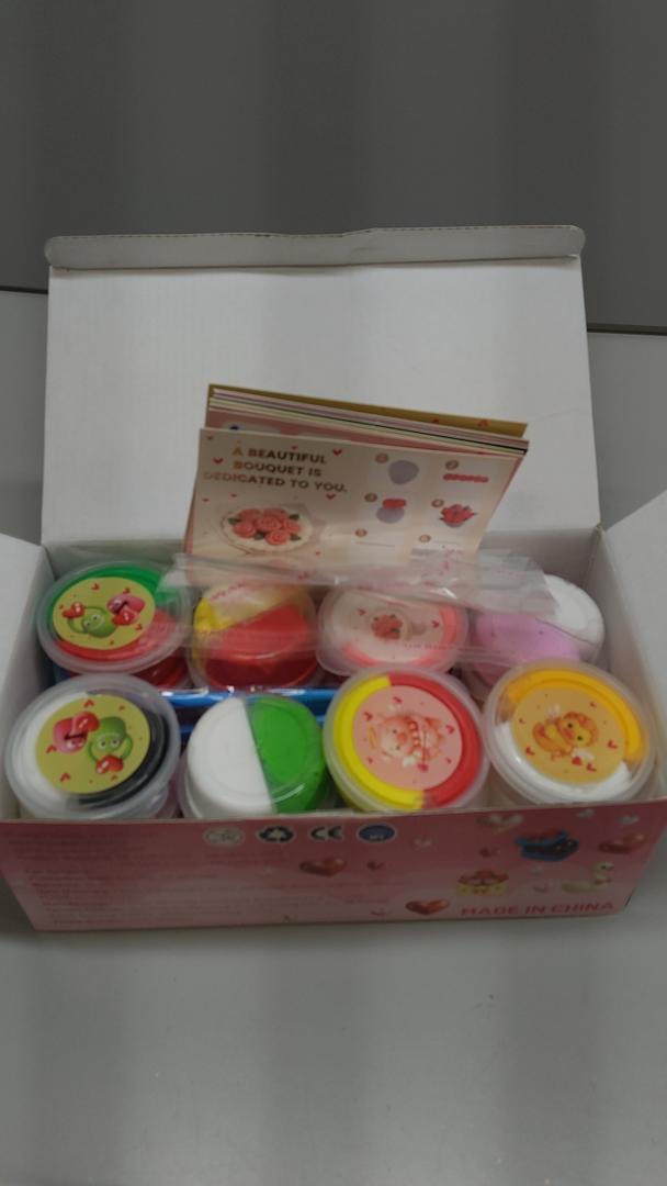 Valentine's Day Air Dry Clay KitsModeling Clay for Kids,Light & Soft,DIY Airdryclay Kit with Greeting Card and Tutorials,Crystal Classroom Exchange School Activities Party Favors for Boys and Girls