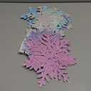 Zonon 48 Pcs Paper Snowflake Cutouts Decorations Winter Christmas Glitter Snowflake Cutouts for Office Bulletin Board with Glue Point Dots Home Party Accessories, Silver, Blue, Purple, Pink