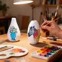 Paintable Vase Set of 16 White Small Bud Vases for Flowers, Clay Vase Bulk for Wedding Decorations Pampas Grass Centerpieces, Boho Mini Ceramic Vases for DIY Painting Home Dining Table Decor